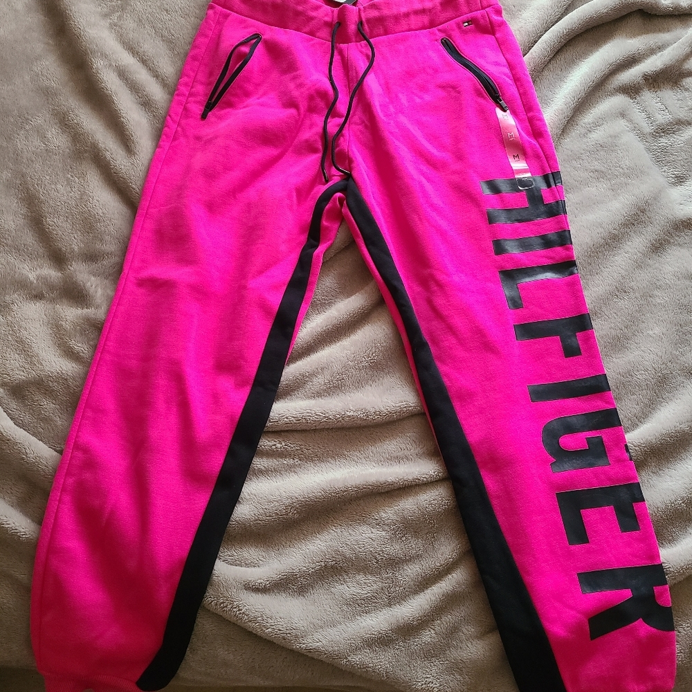 Tommy Hilfiger Sweat Pants Pink Size Medium